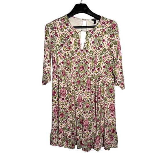 torrid Dresses & Skirts - Torrid Womens Boho Print Dress Keyhole Neckline Size 00 Size 10